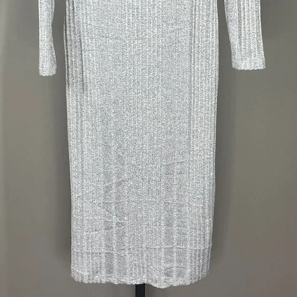Banana Republic Dress Womens Small gray knit pencil sheath midi casual preppy - Picture 3 of 8